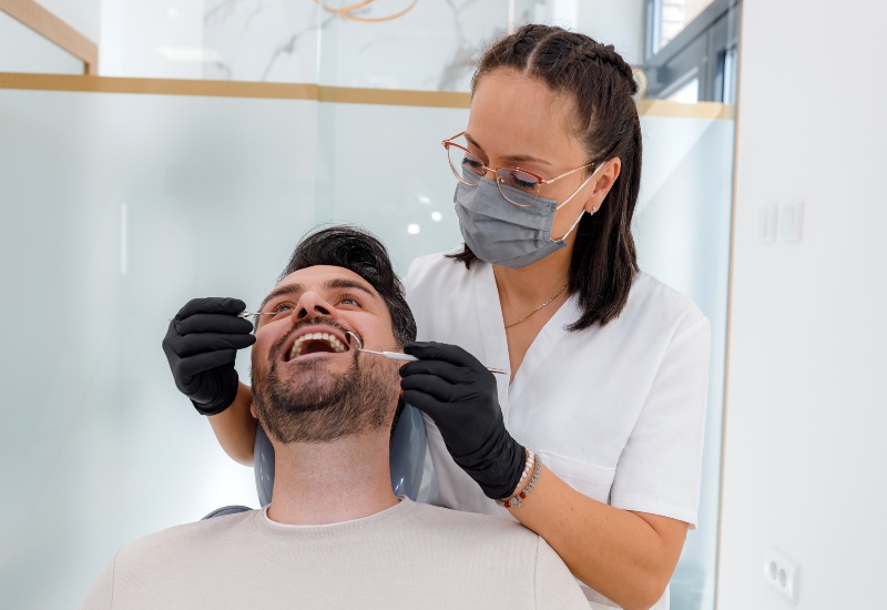 Dental bridge treatment underway in St. Charles & Glen Ellyn, IL